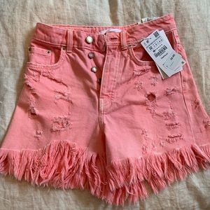 Zara shorts pink size 32/ us0/ uk4